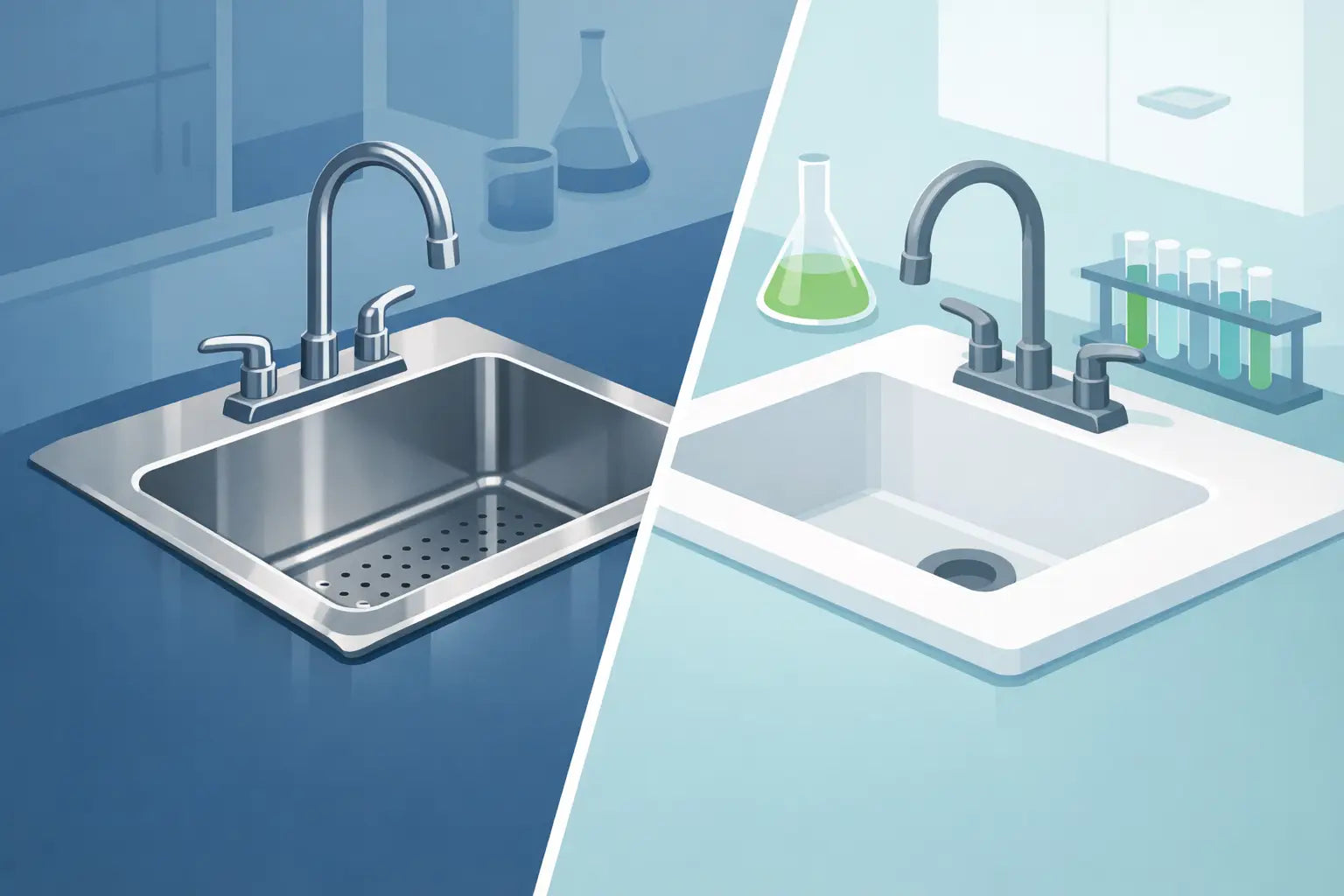 Stainless vs Epoxy Lab Sinks
