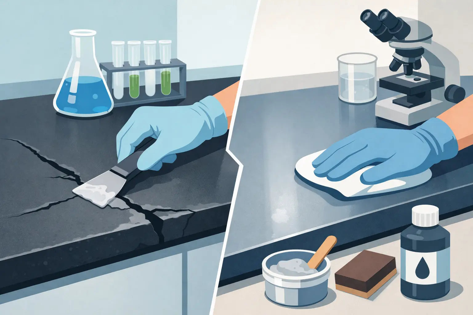 How to Repair Epoxy Lab Surfaces Without Replacing Them