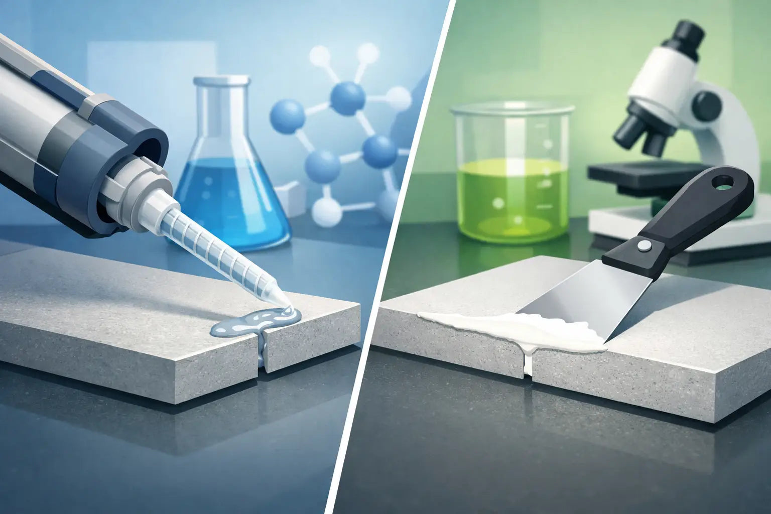 Epoxy Adhesive Versus Seam Filler in Labs