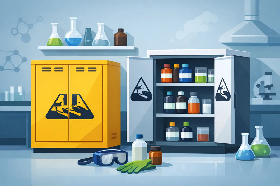 Which Cabinets Store Corrosives Safely in Labs?
